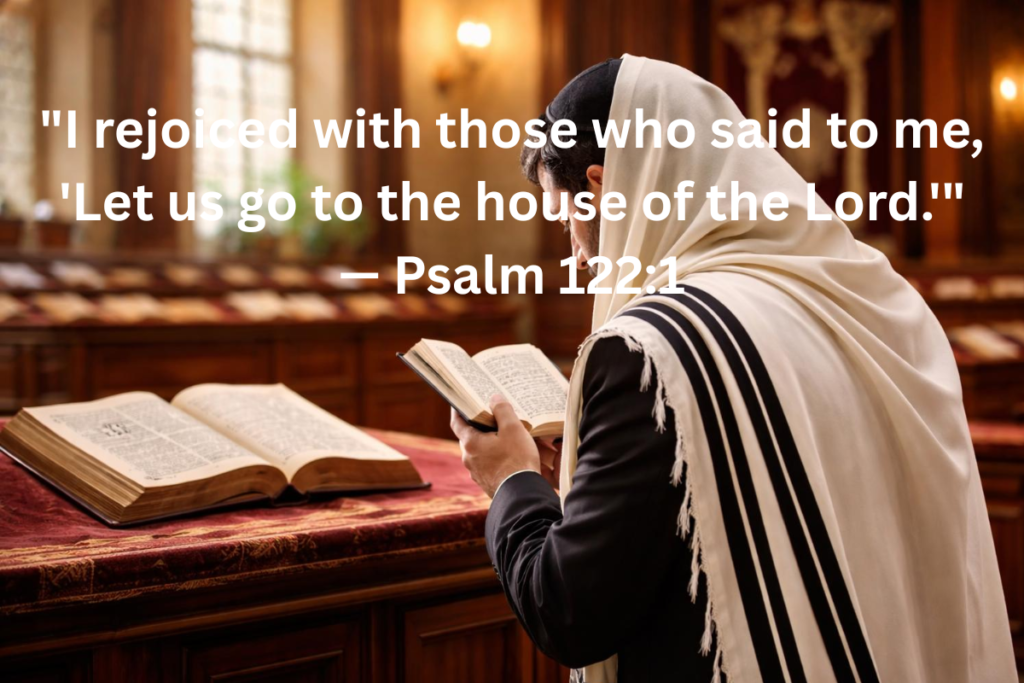 prayer-before-synagogue-service